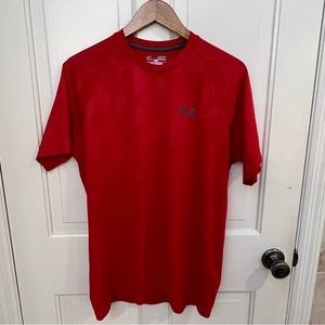 Under Armour Men’s Short Sleeve Shirt, Medium, Red